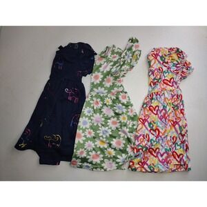 Picapino Kids 12M Unicorn Daisy Hearts Print Dresses Girls lot of 3